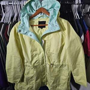 Talbots Plus Water-Resistant Hooded Jacket Size 1X Yellow